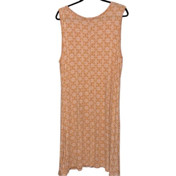 Philosophy Jersey Knit Mandala Geometric Yellow Sleeveless Swing Dress Womens 2X - Picture 5 of 10